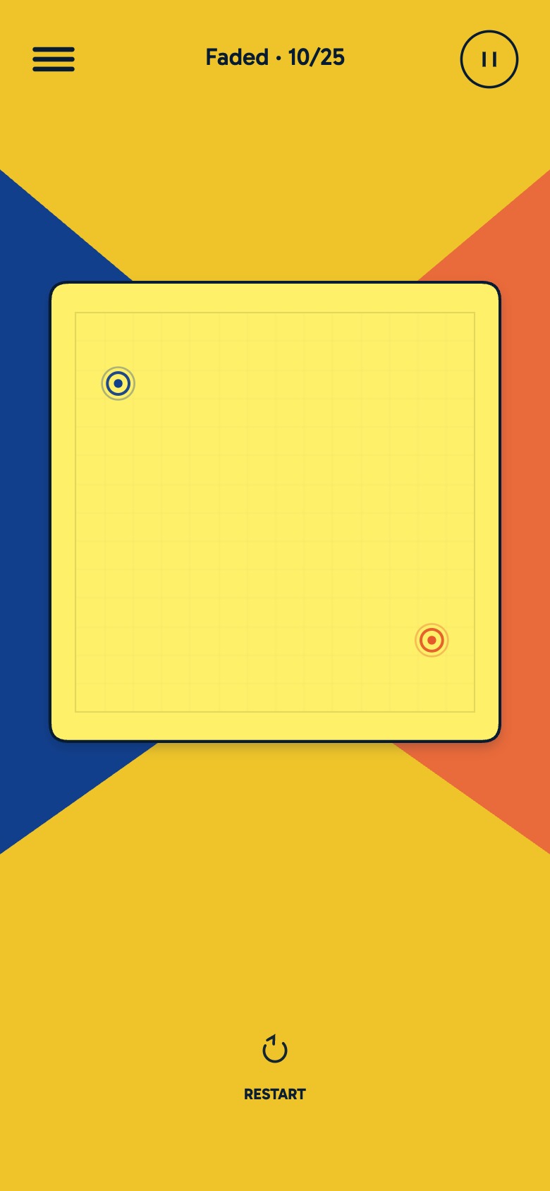 MIDPOINT Faded board with a low-visibility grid and two anchors.